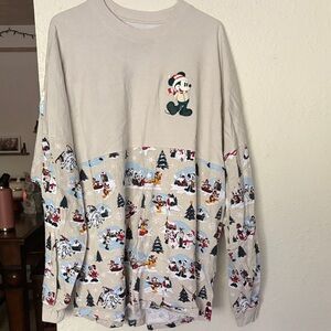 Disney Women’s Beige Crewneck T-shirt with Character Design